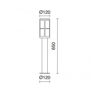 Baliza alta de exterior Lug