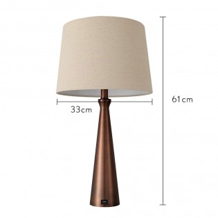 Table lamp with USB Pearl