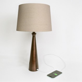 Table lamp with USB Pearl