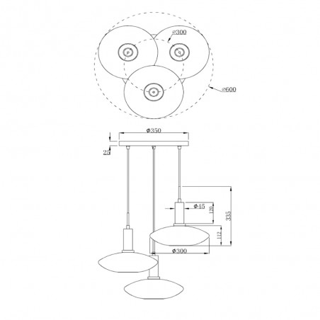 Pendant Lamp Singala (3 lights)