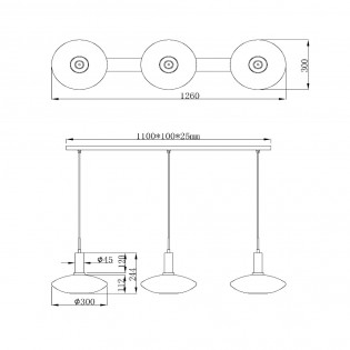 Regleta de techo Singala (3 luces)