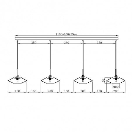 Ceiling Track Lamp Trevor (4 lights)