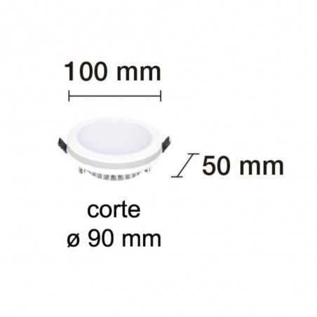 Downlight de techo LED para baños (10W)