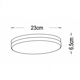 Bathroom's LED Ceiling Flush Light Biskit (12W)