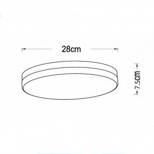 Plafón LED para baños Biskit (18W)