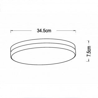 Bathroom's LED Ceiling Flush Light Biskit (24W)