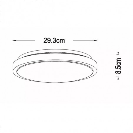 Bathroom's LED Flush Light Dasher (12W)