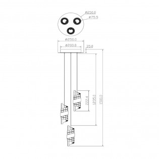 Lámpara colgante LED Kligande (3x8W)