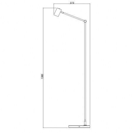 LED Rechargeable Floor Lamp Tipik Black (3W)