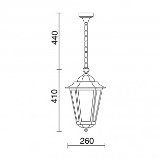 Outdoor Pendant Lamp Elite 6 Matt