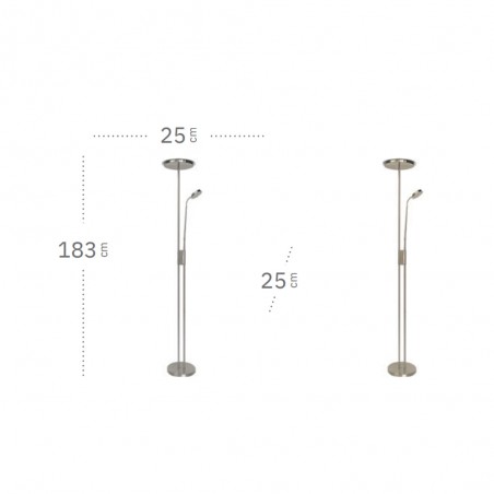 Lámpara de pie LED Antares (20W+7W)