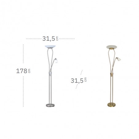 Lámpara de pie LED Wolf (18W+5W)
