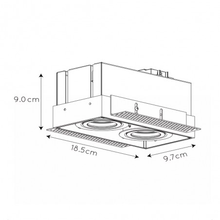 Recessed Ceiling Light Trimless (2 lights)