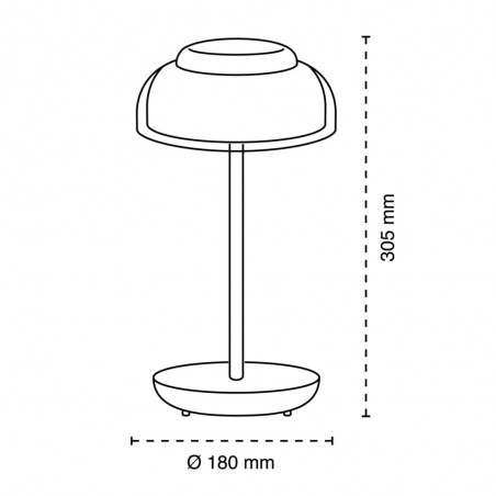 Lámpara de mesa recargable LED Lina (3W)
