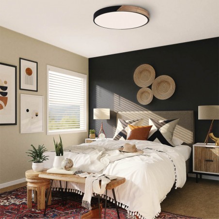 Plafón de techo LED Mol CCT Smart Negro (70W)