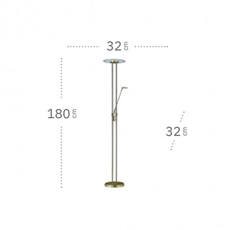 Lámpara de pie LED Eridani (18W+5W)