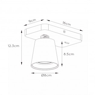 LED wall lamp with switch Turnon (5W)