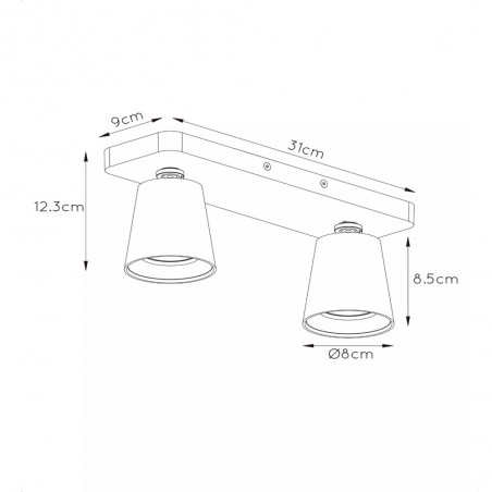 LED Ceiling Track Light Turnon (2x5W)