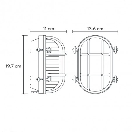 Aplique de pared de exterior Dudley
