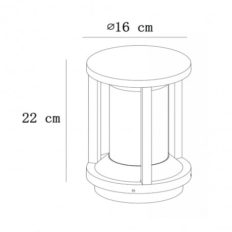 Outdoor Pedestal Lamp Cadix