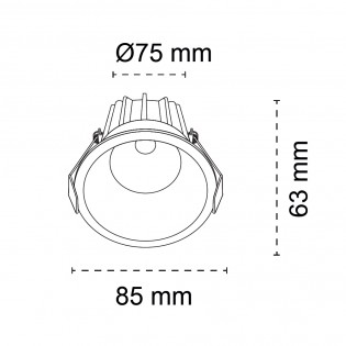 LED Ceiling Recessed Light Samui CCT (12W)