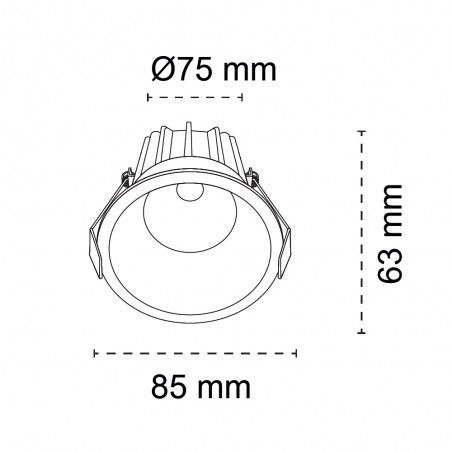 LED Ceiling Recessed Light Samui CCT (12W)