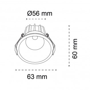 LED Ceiling Recessed Light Nosy CCT II (8W)