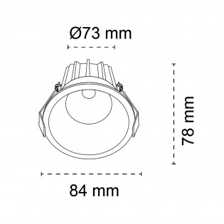 LED Ceiling Recessed Light Nosy CCT (12W)