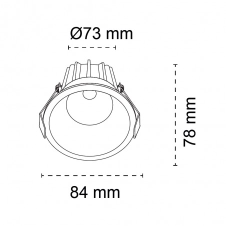 LED Ceiling Recessed Light Nosy CCT (12W)
