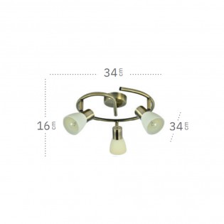 Plafón de techo Cholo (3 Luces)