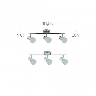 Ceiling track light Cholo (3 Lights)
