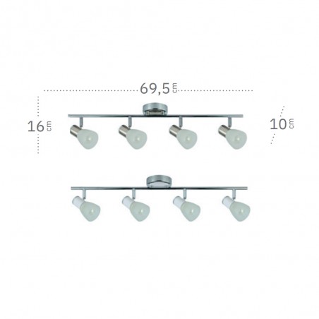 Ceiling track light Cholo (4 Lights)