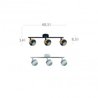 Ceiling track light Beethoven (3 Lights)