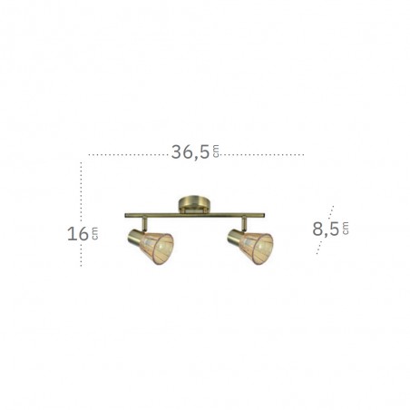 Ceiling track light Cooper (2 Lights)