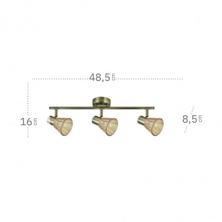 Ceiling track light Cooper (3 Lights)
