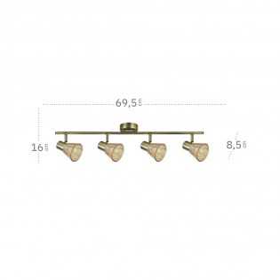 Ceiling track light Cooper (4 Lights)