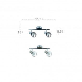 Ceiling track light Mateo (2 Lights)
