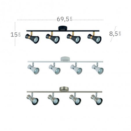 Regleta de techo Maximo (4 Luces)