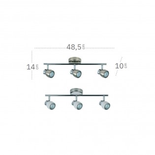 Ceiling track light Chacho (3 Lights)