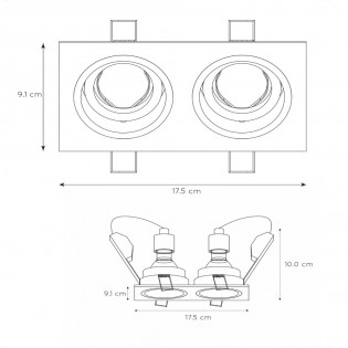 Recessed Ceiling Light Embed (2 lights)
