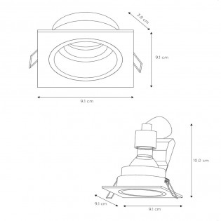 Empotrable de techo Embed Cuadrado