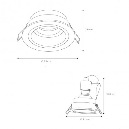 Recessed Ceiling Light Embed Round