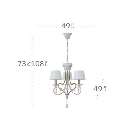 Chandelier Crasas (3 Lights)