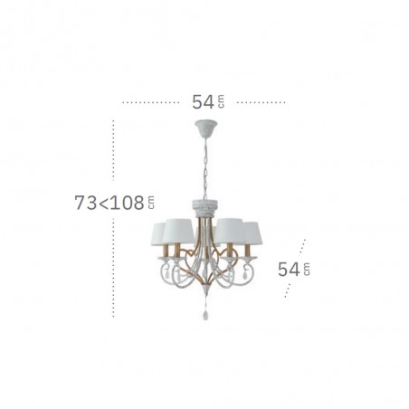 Lámpara de araña Crasas (5 Luces)