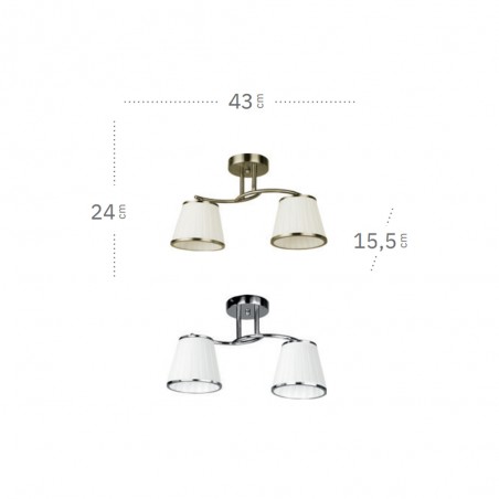 Plafón de techo Lantanas (2 Luces)