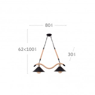 Lámpara colgante Cabo (2 Luces)