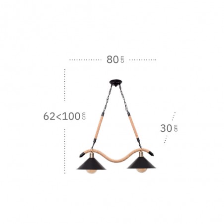 Lámpara colgante Cabo (2 Luces)