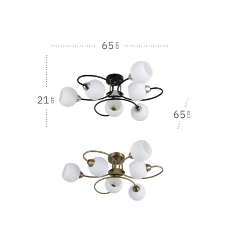Lámpara de techo Fuji (6 Luces)