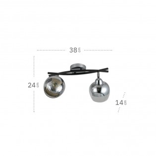 Ceiling track light Denali (2 Lights)