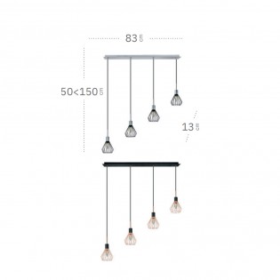 Pendant lamp San Petersburgo (4 Lights)